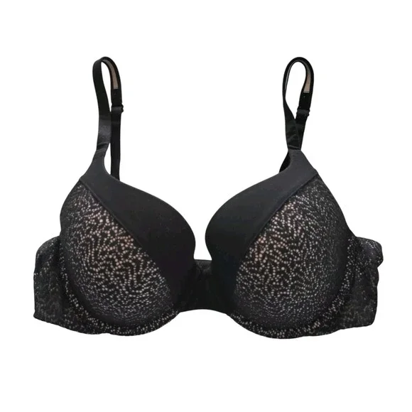 Body by Victoria's Secret Perfect Shape Bra Women's Size 34D Black Lace Padded - Picture 1 of 7